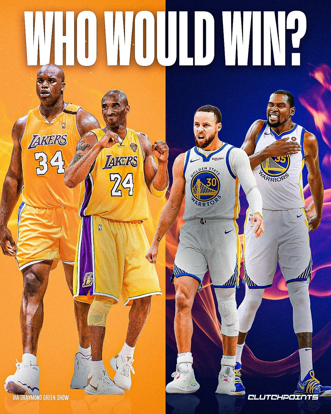 勇士客场击败湖人，杜兰特库里合砍62分